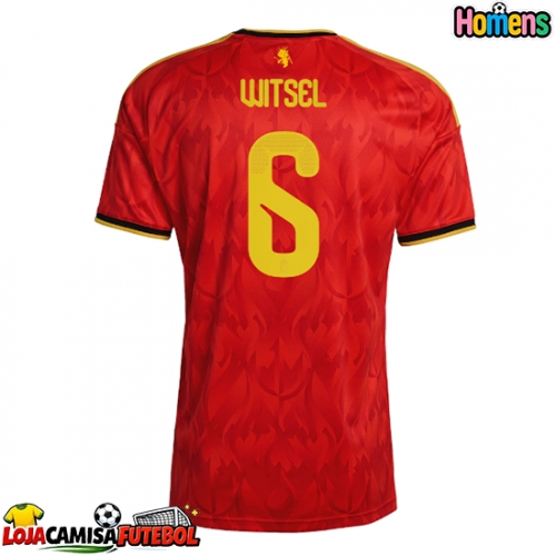 Camisa de Futebol Bélgica Axel Witsel #6 Equipamento Principal Mundo 2026 Manga Curta